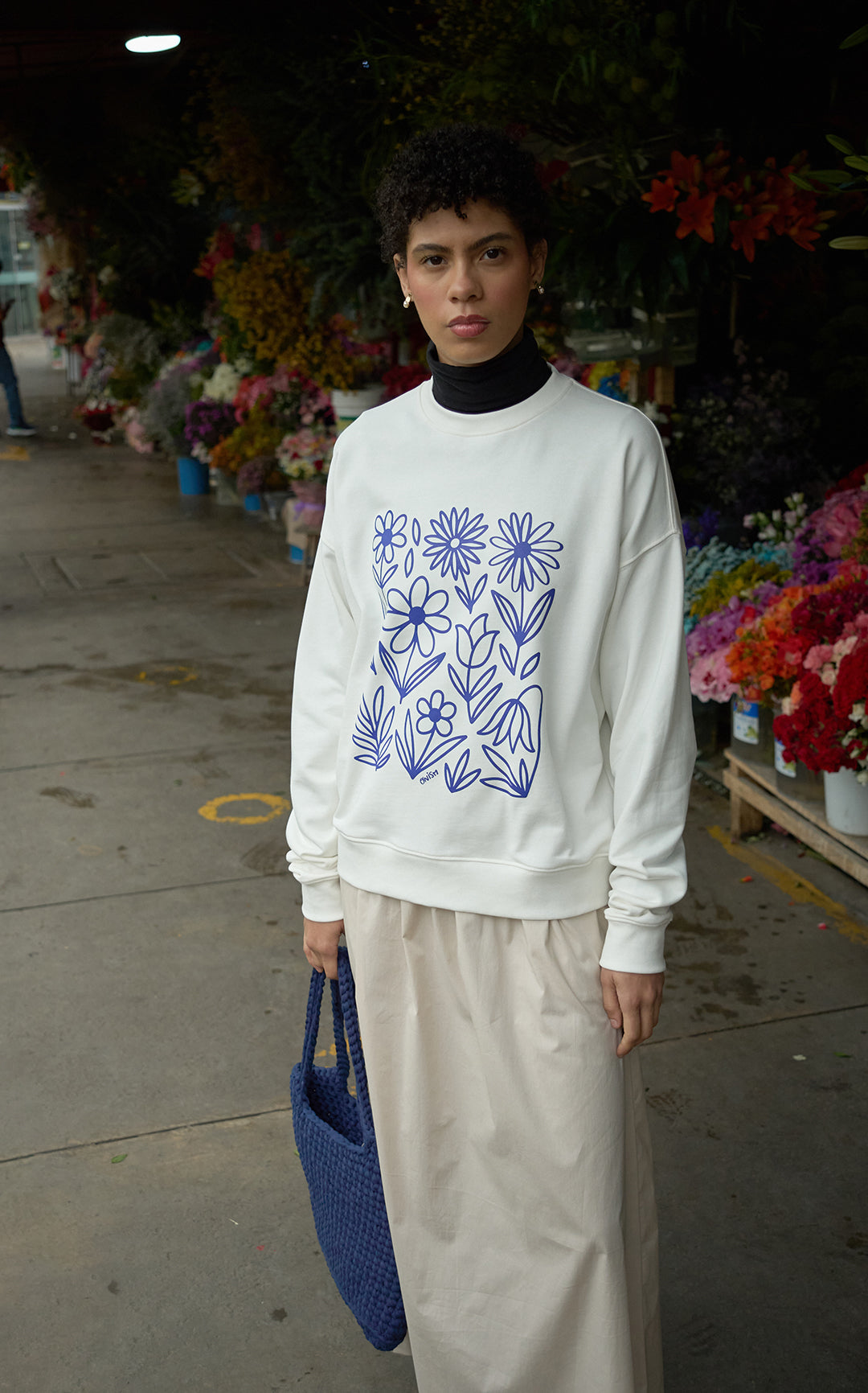 Polera Jardín Azul