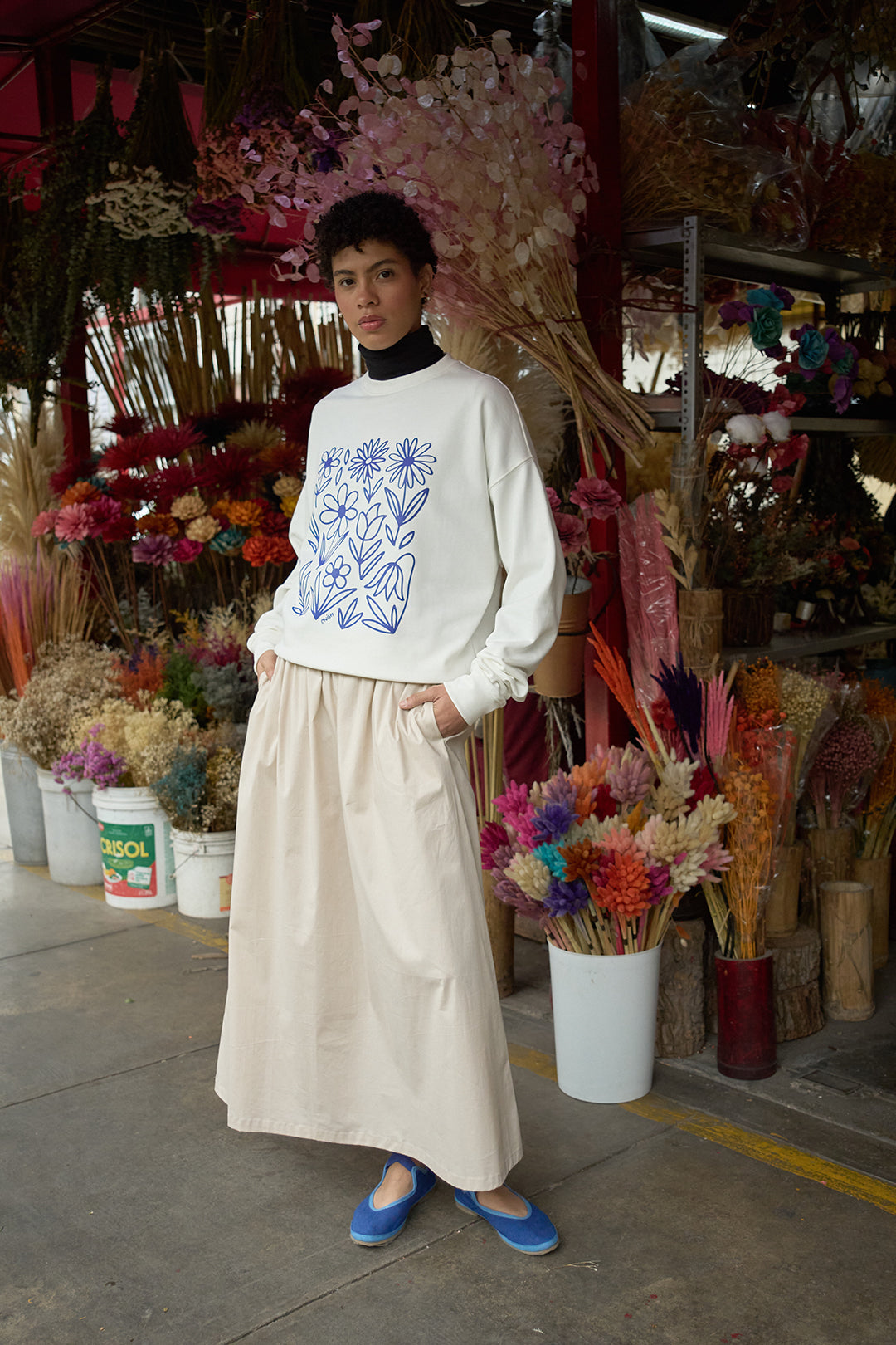 Polera Jardín Azul