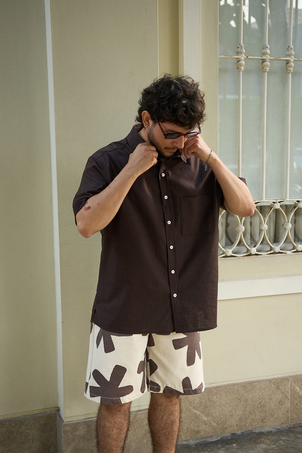 Camisa Kai Chocolate