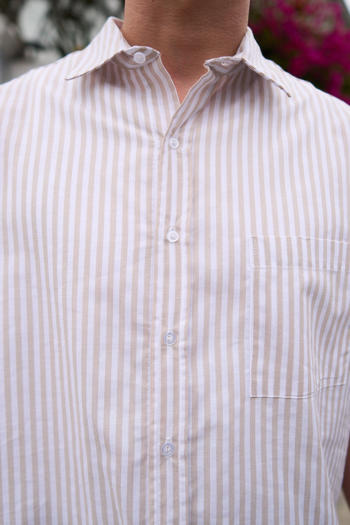 Camisa Kai rayas Beige