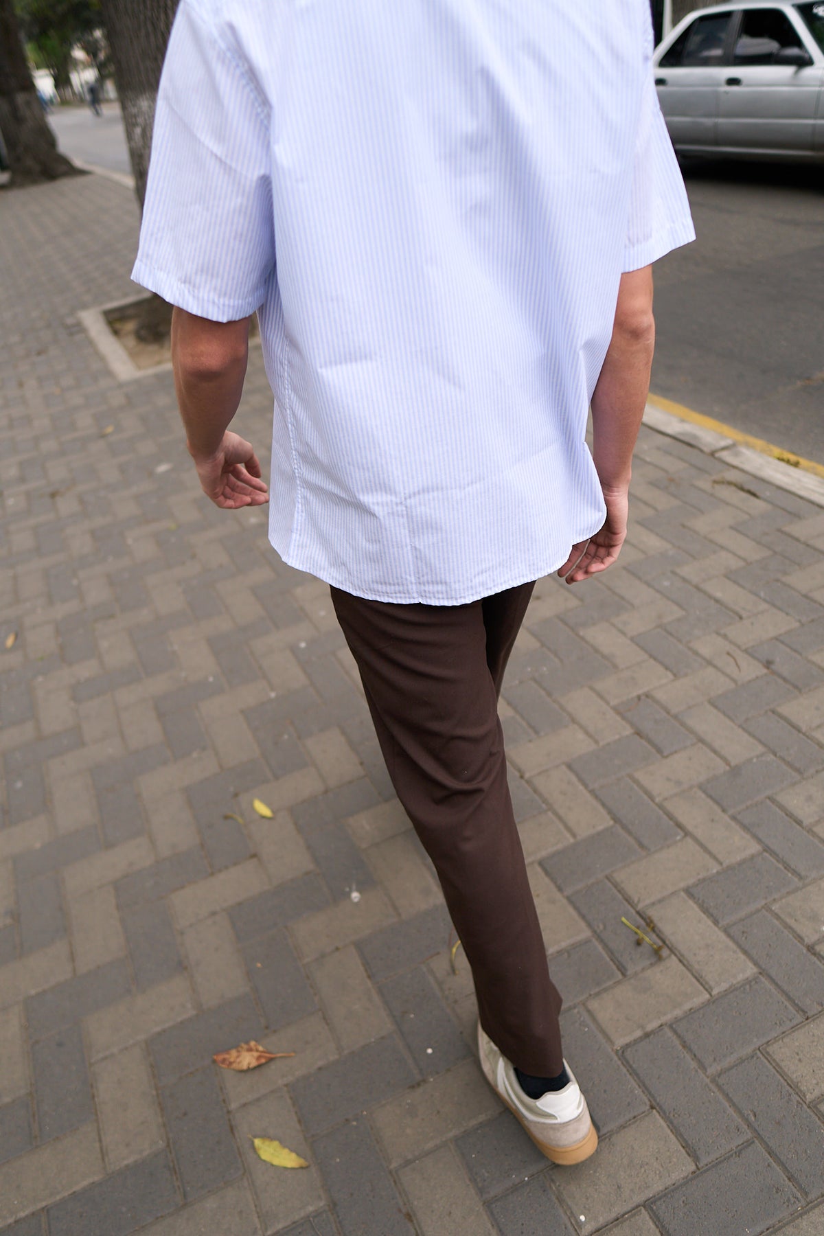 Camisa Kai rayas celestes